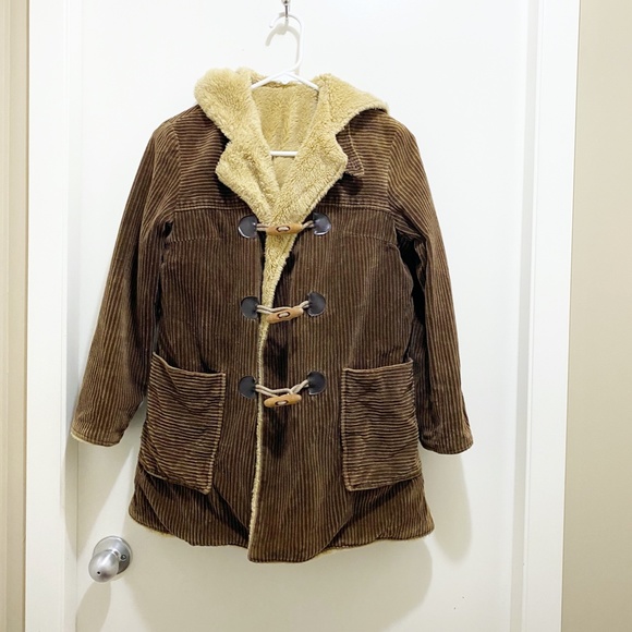 Hanasaki New York-ite 1970's Vintage Japanese Corduroy Hooded Toggle Jacket S - Picture 7 of 10